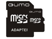 Qumo microSDHC class 4 8GB + SD adapter фото